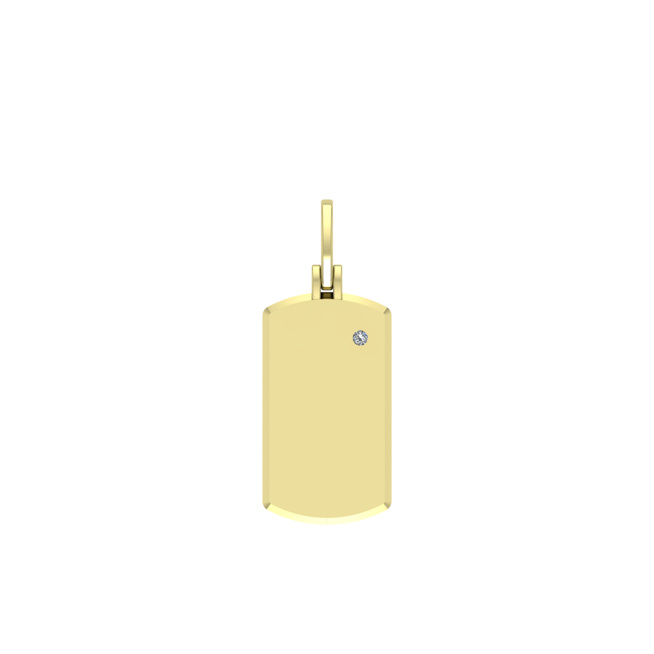 HIP-HOP DOG TAG DIAMONDS PENDANT